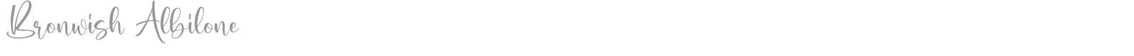 Bronwish Albilone font preview
